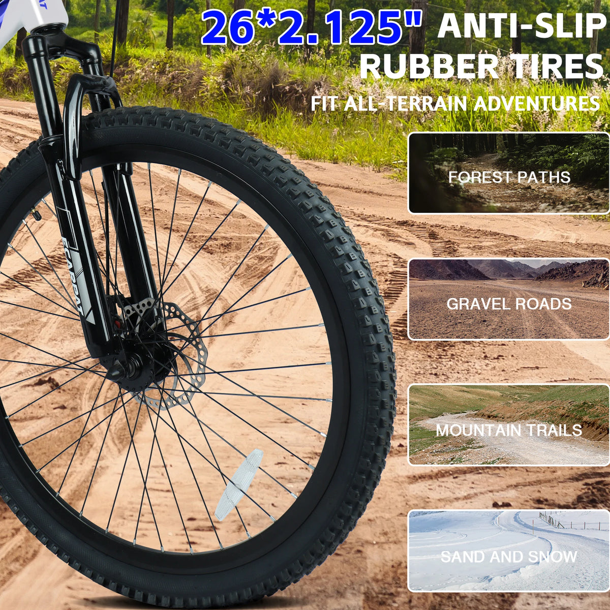 Ecarpat Mountain Bike With 21 Speed And Disc Brakes