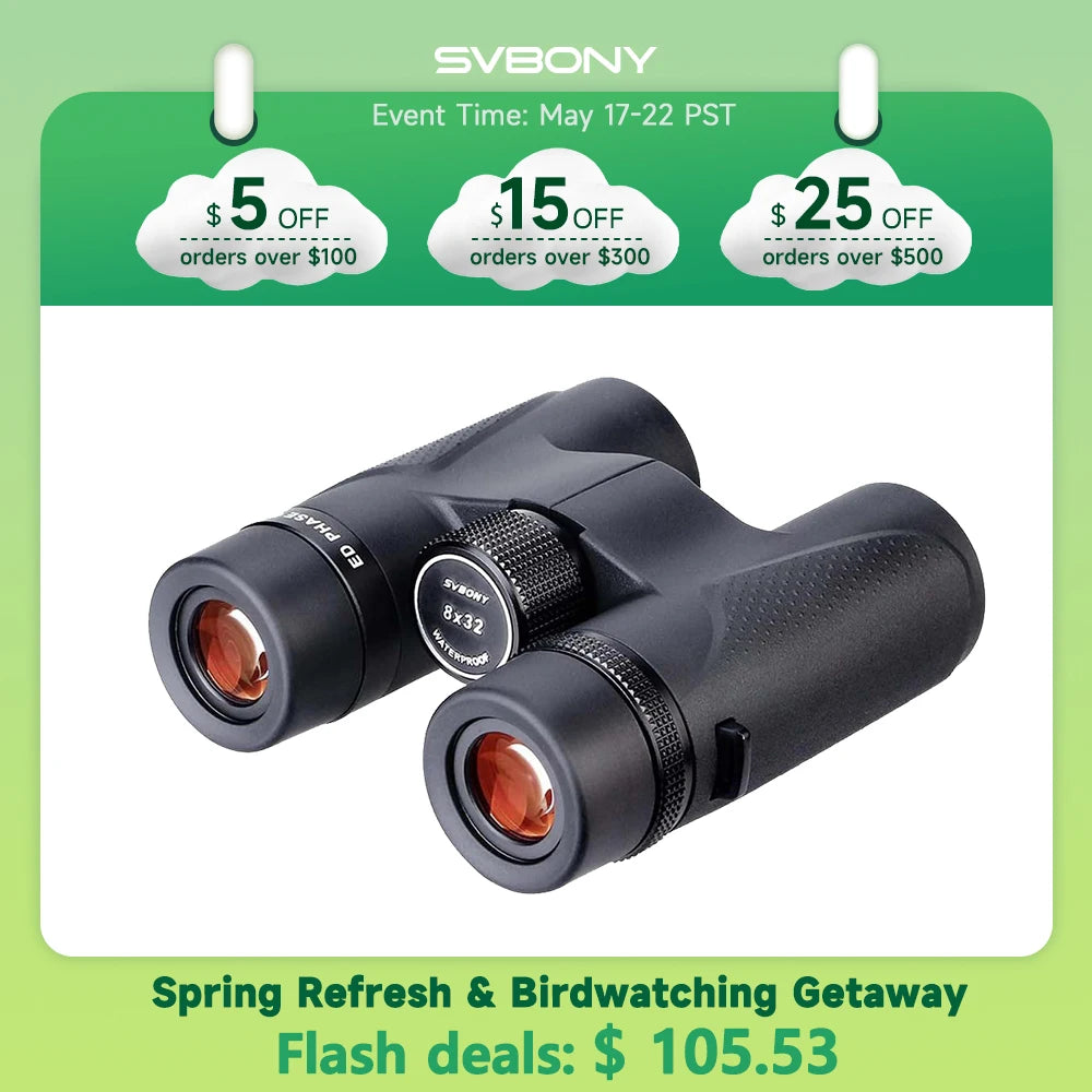 Svbony SV202 Binoculars For Bird Watching Camping