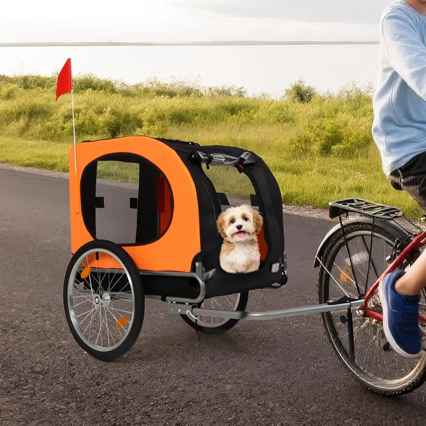 TWISTER.CK Foldable Dog Bike Trailer Carrier