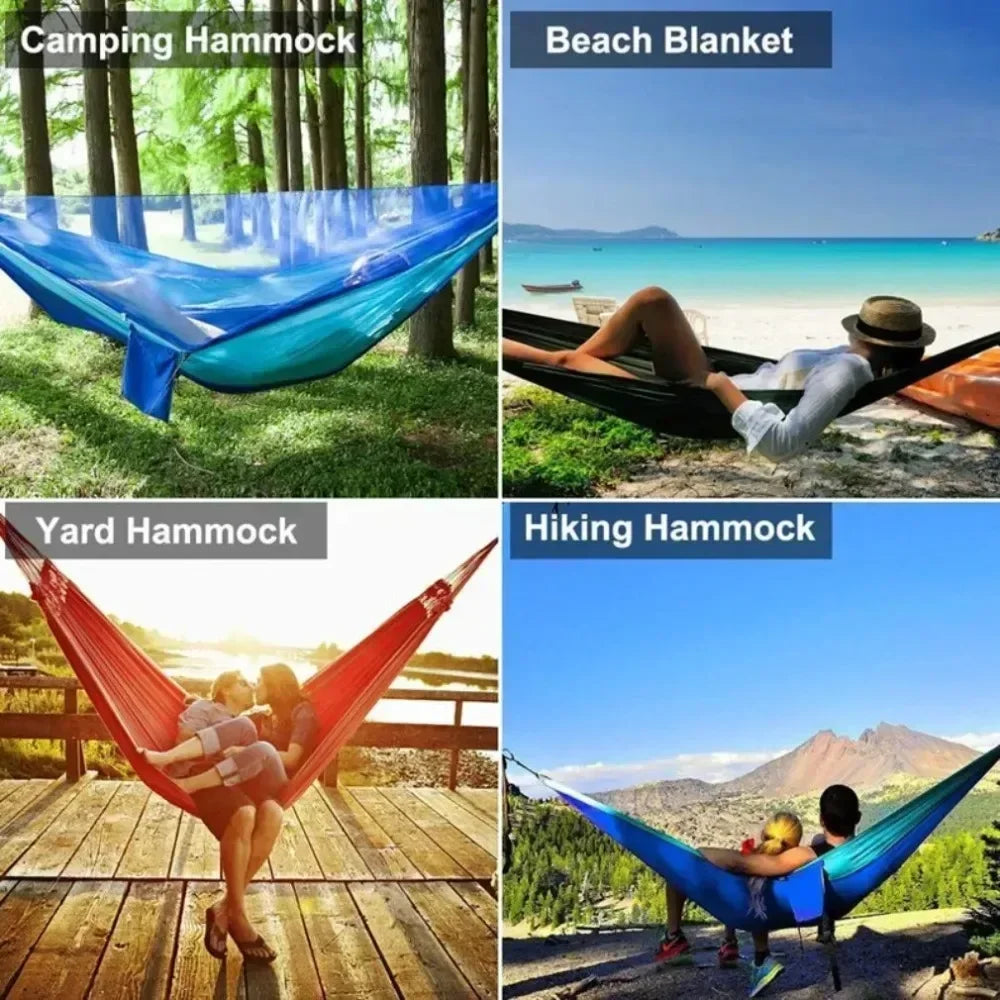 Outdoor Camping Hammock With Mosquito Net For Two
