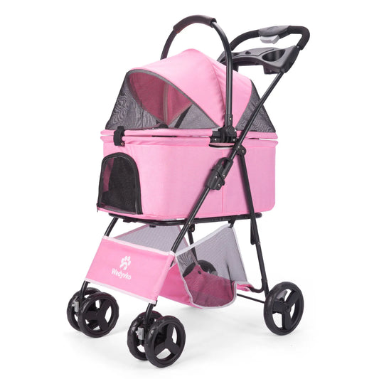 3 In 1 Pet Stroller With Removable Carrier For Dogs And Cats
