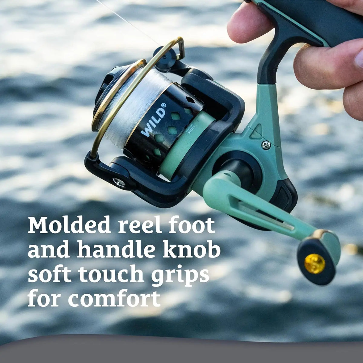Two Piece Spinning Fishing Rod And Reel Combo