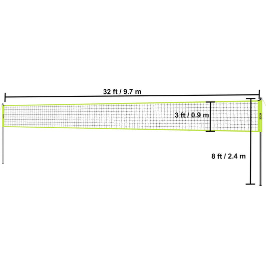 VEVOR Outdoor Volleyball Net System With Adjustable Poles