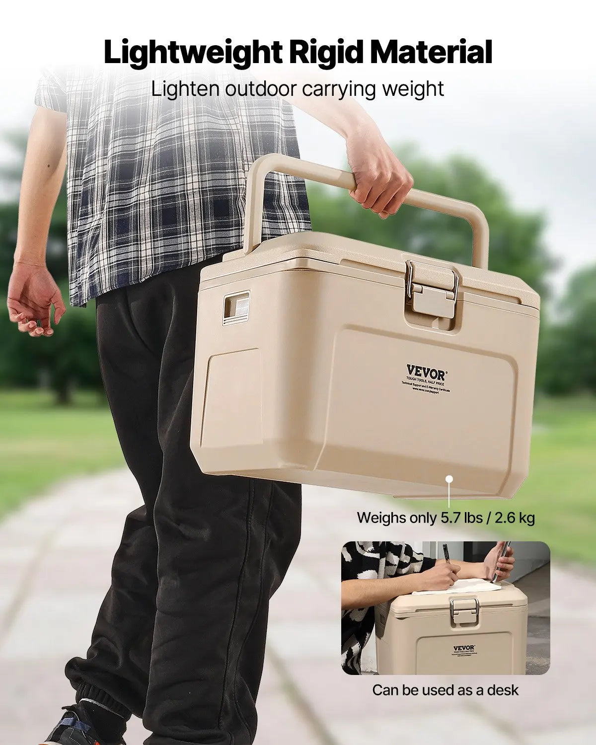Portable Insulated Cooler With Cup Holder 23 Can Capacity