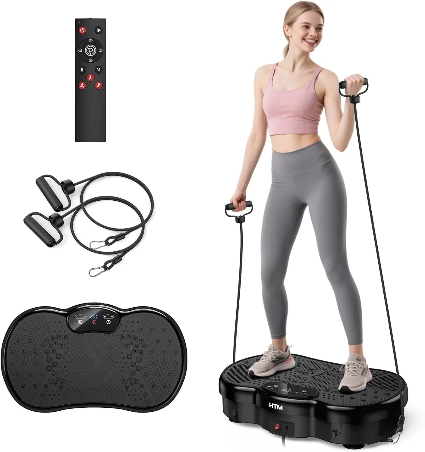 HTM Fitness Vibration Plate Calorie Tracking Body Plate