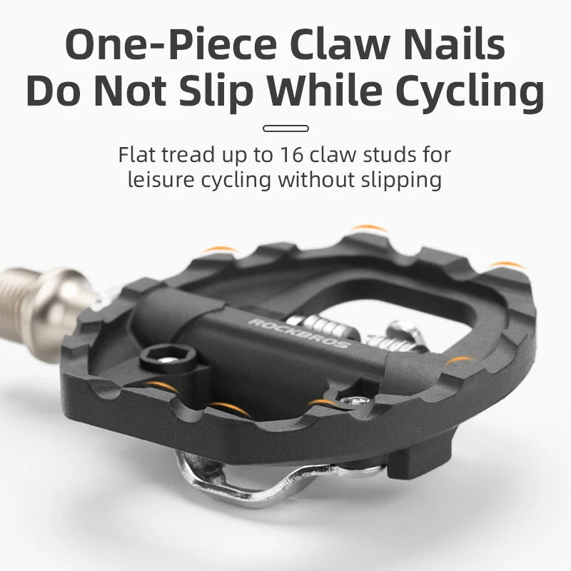 ROCKBROS SPD Pedals Sealed Bearing Anti Slip Cleat Nylon