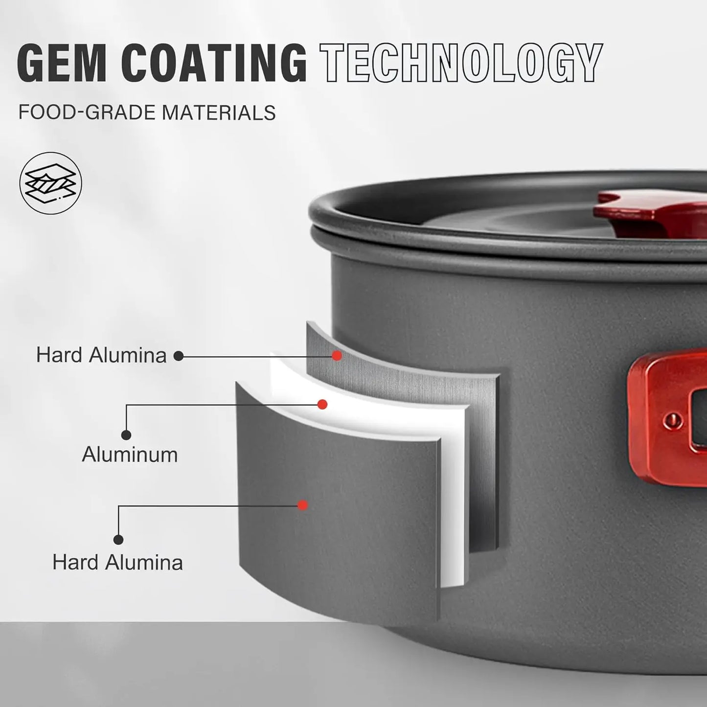 Portable Camping Cookware Set With Accessories
