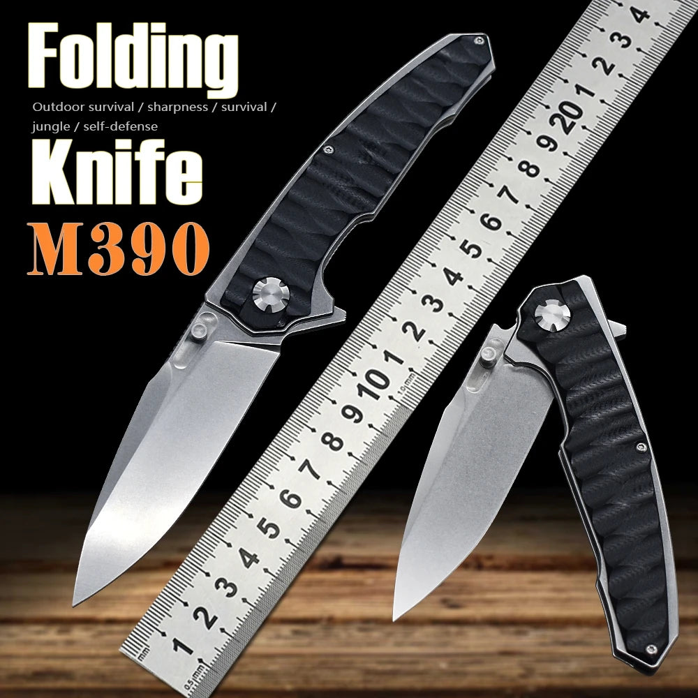 BlackDragon Folding Knife M390 Steel G10 Handle