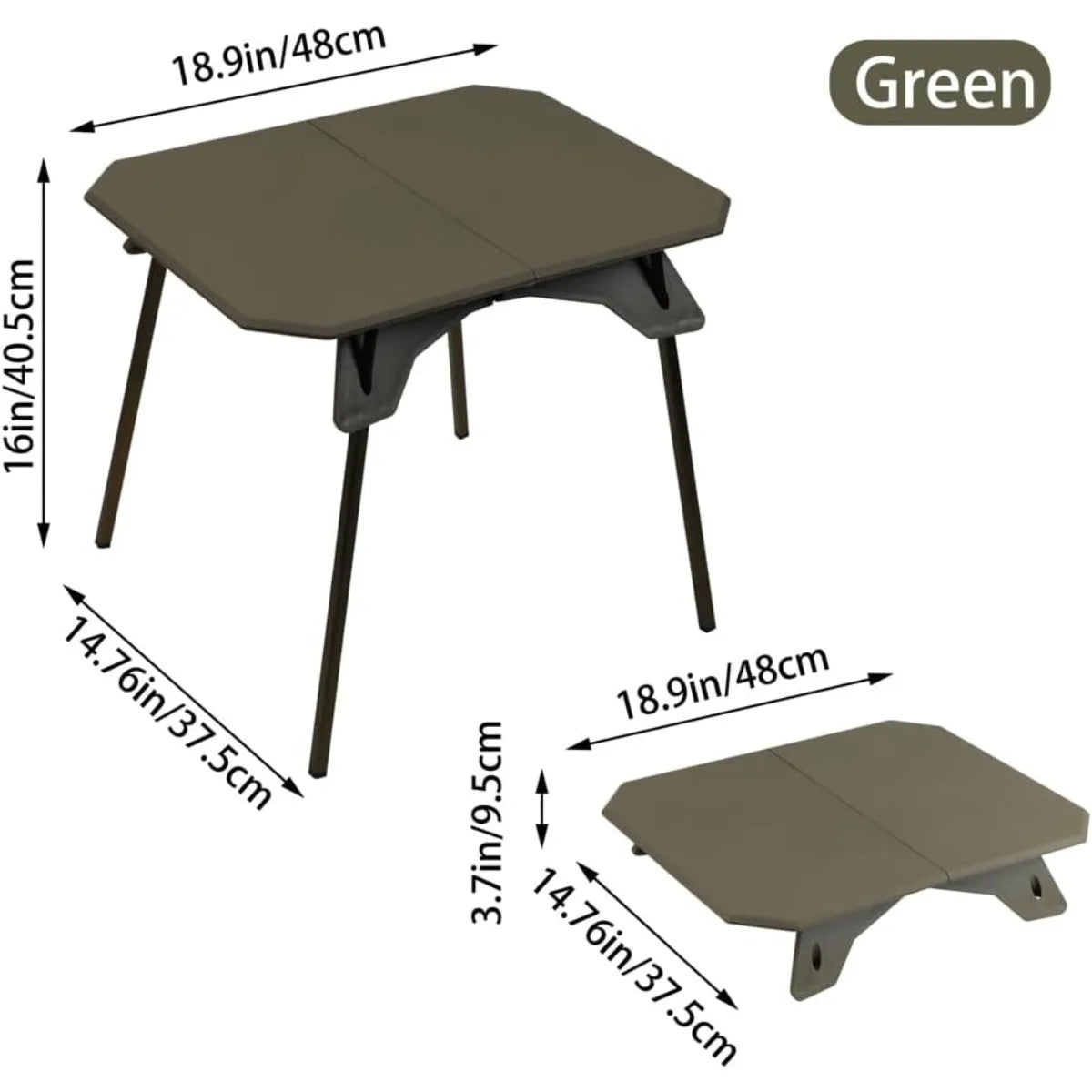 XIUWO Folding Camping Table Wood Portable Outdoor Table