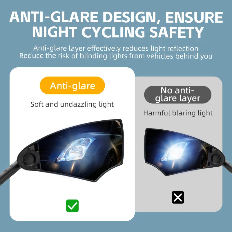 ROCKBROS Adjustable Handlebar Rear View Mirror For Bikes Scooters