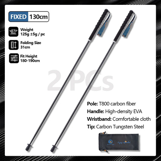 OKHEALING T800 Carbon Fiber Collapsible Trekking Poles