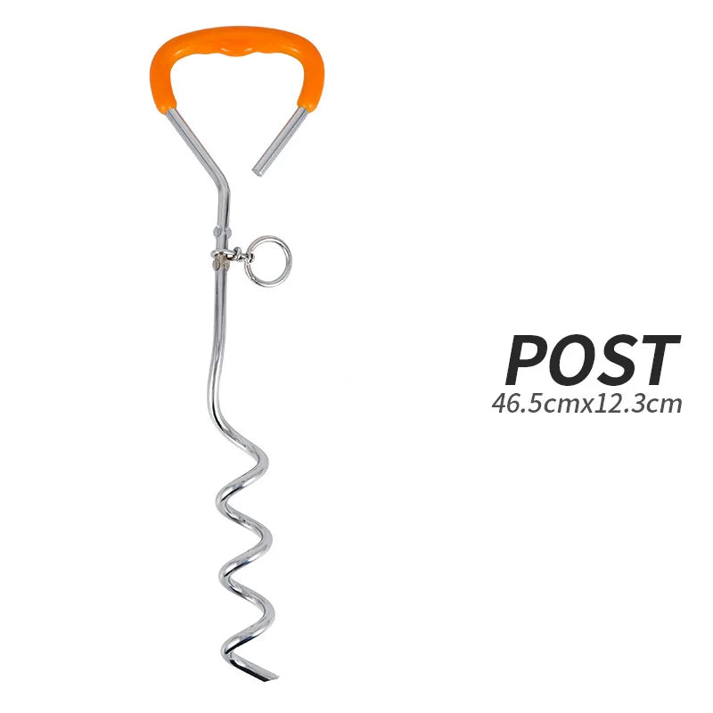 Outdoor Pet Steel Ground Nail Bolt Dog Stake