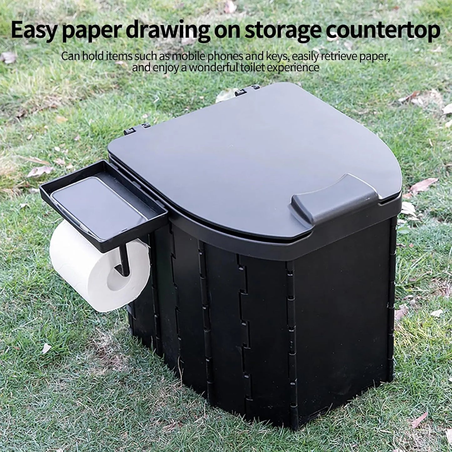 Lightweight Portable Toilet With PU Cushion For Camping