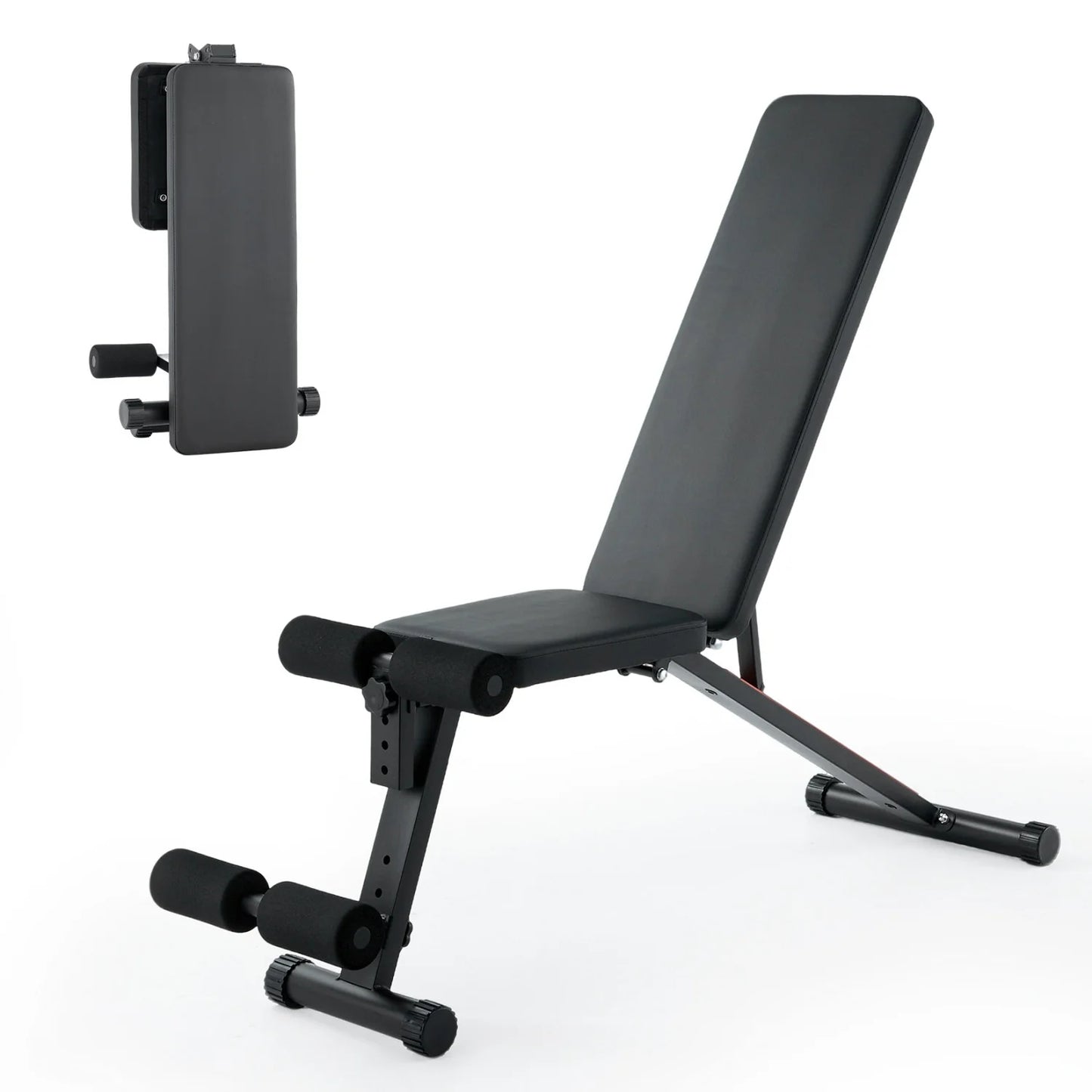 HiMISS Adjustable Weight Bench Leg Extension Preacher Curl