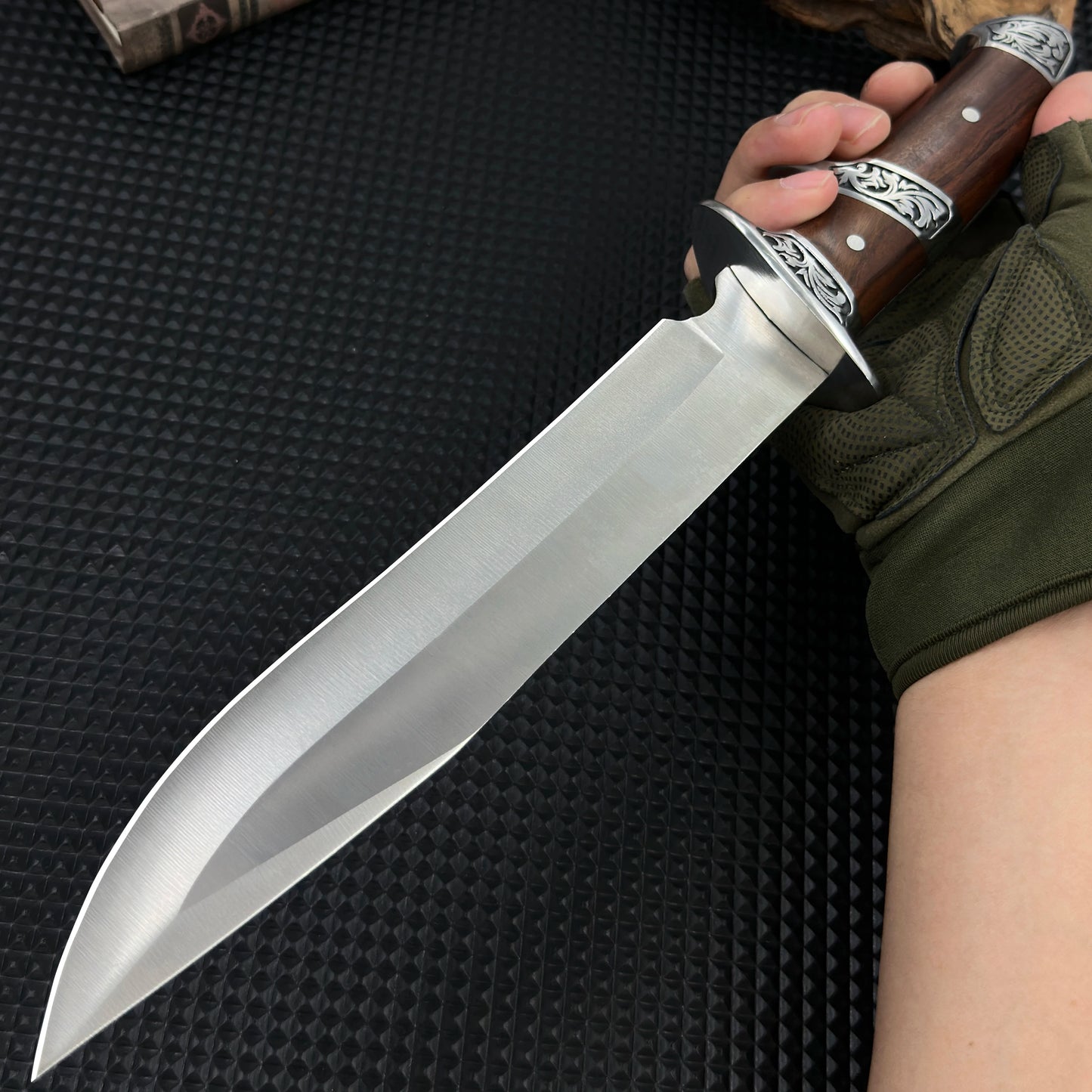 Gdekls Camping Knife With Wood Handle And Fixed Blade