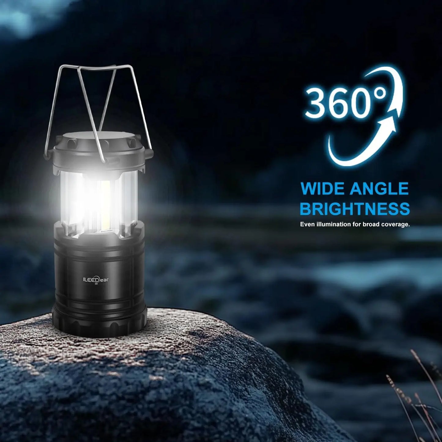 LED Camping Lantern Collapsible 4 Pack Adjustable Brightness