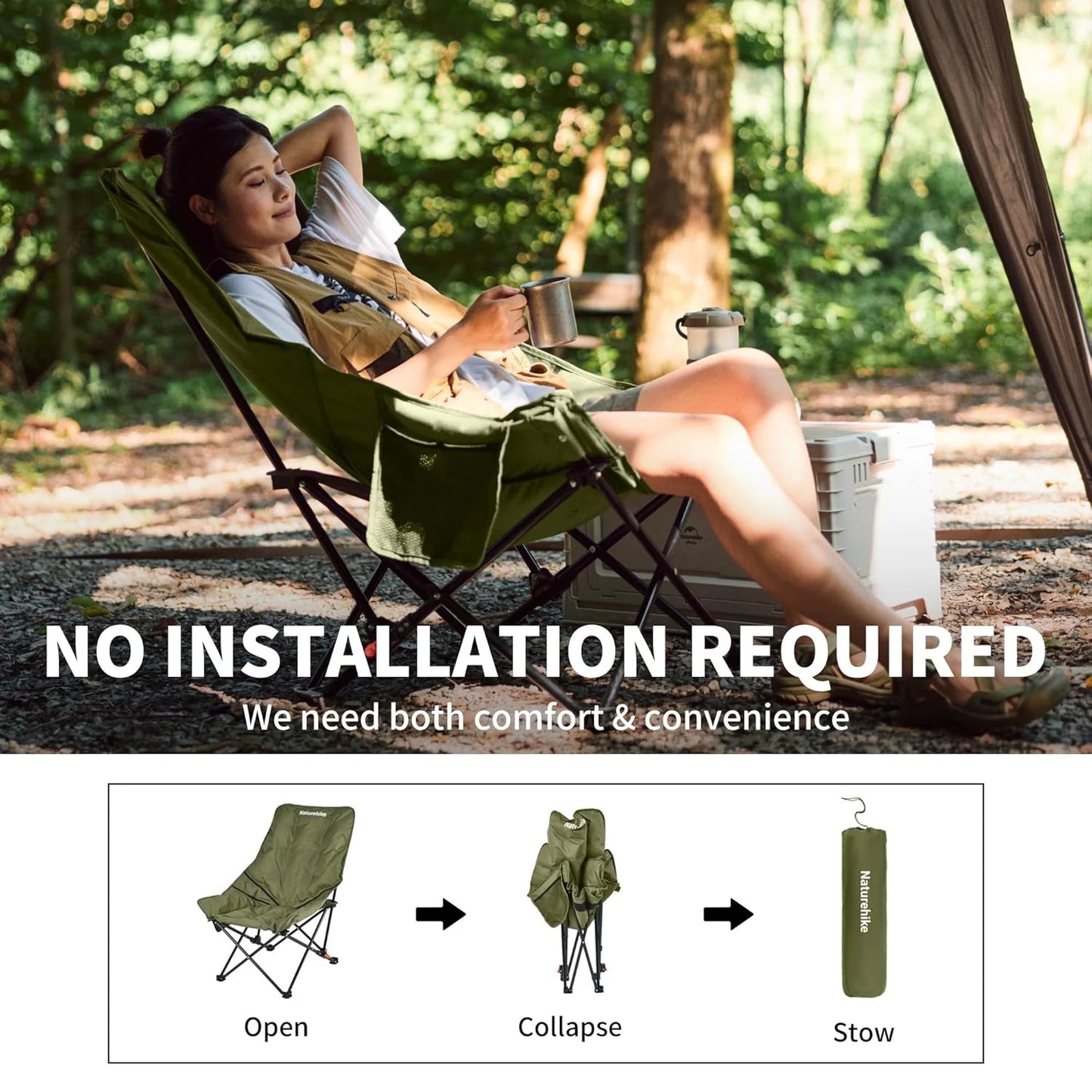 Naturehike High Back Moon Chair Folding Lounge