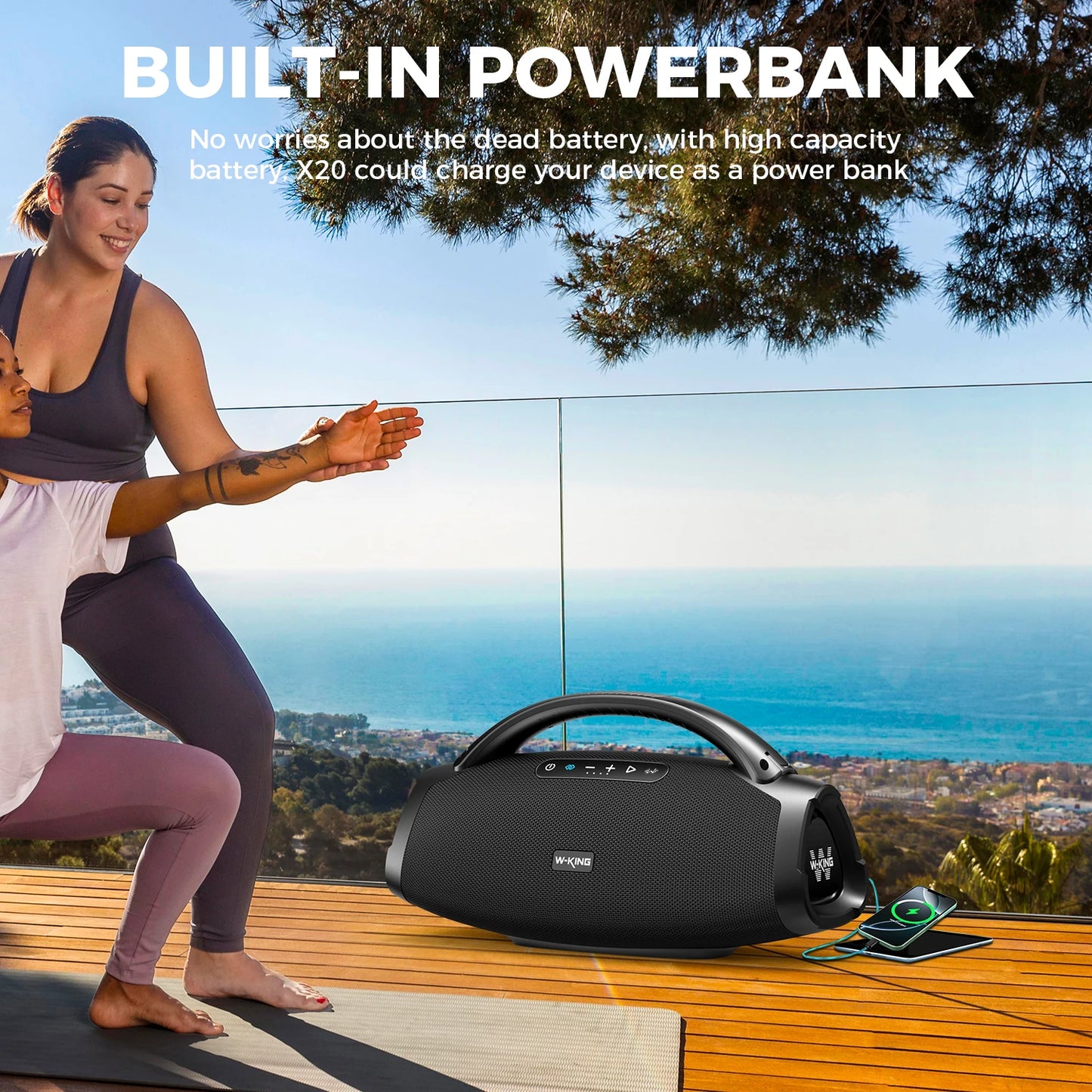 W-King D20 Portable 200W Bluetooth Party Speaker