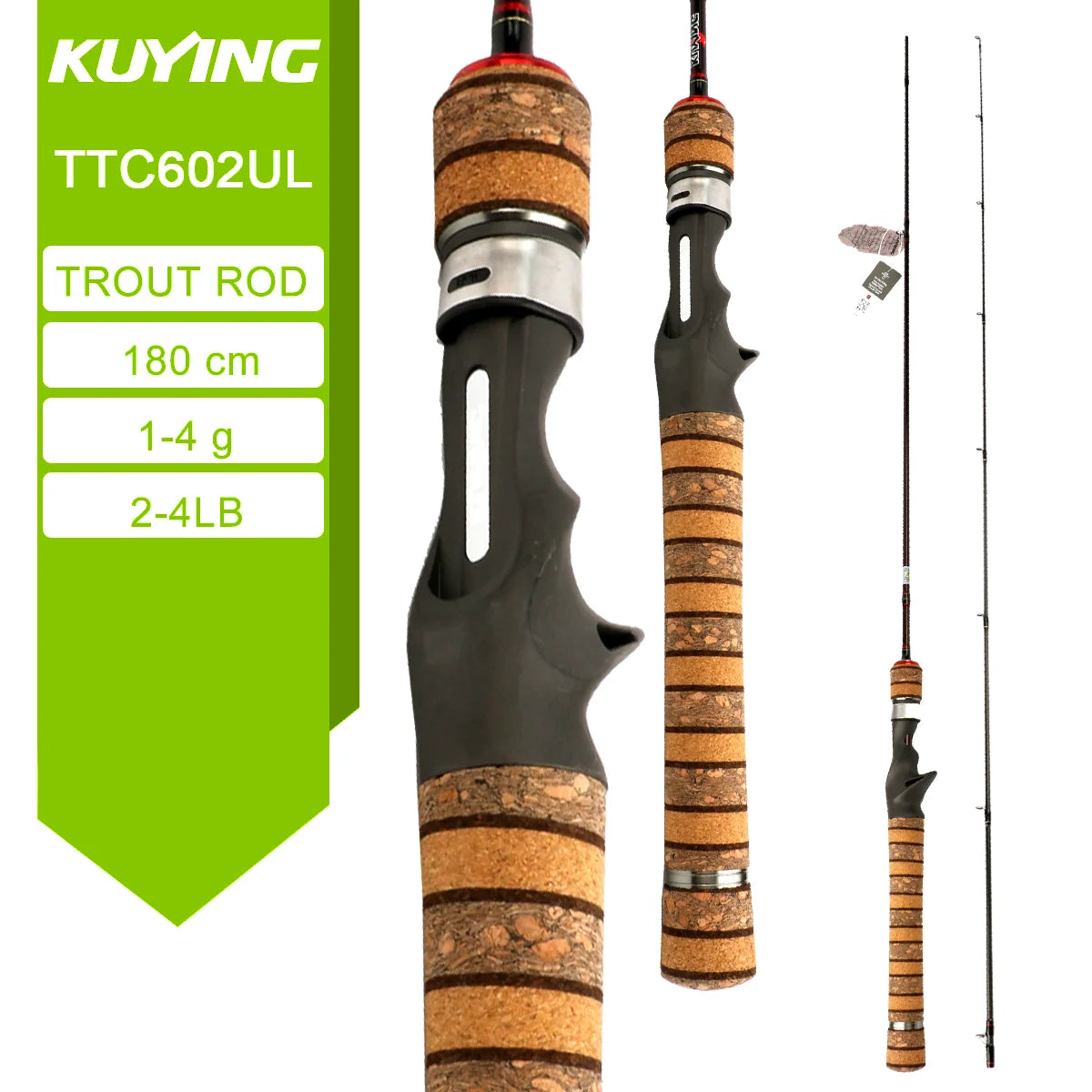 Kuying Fishing Rod Lure Casting Spinning Carbon
