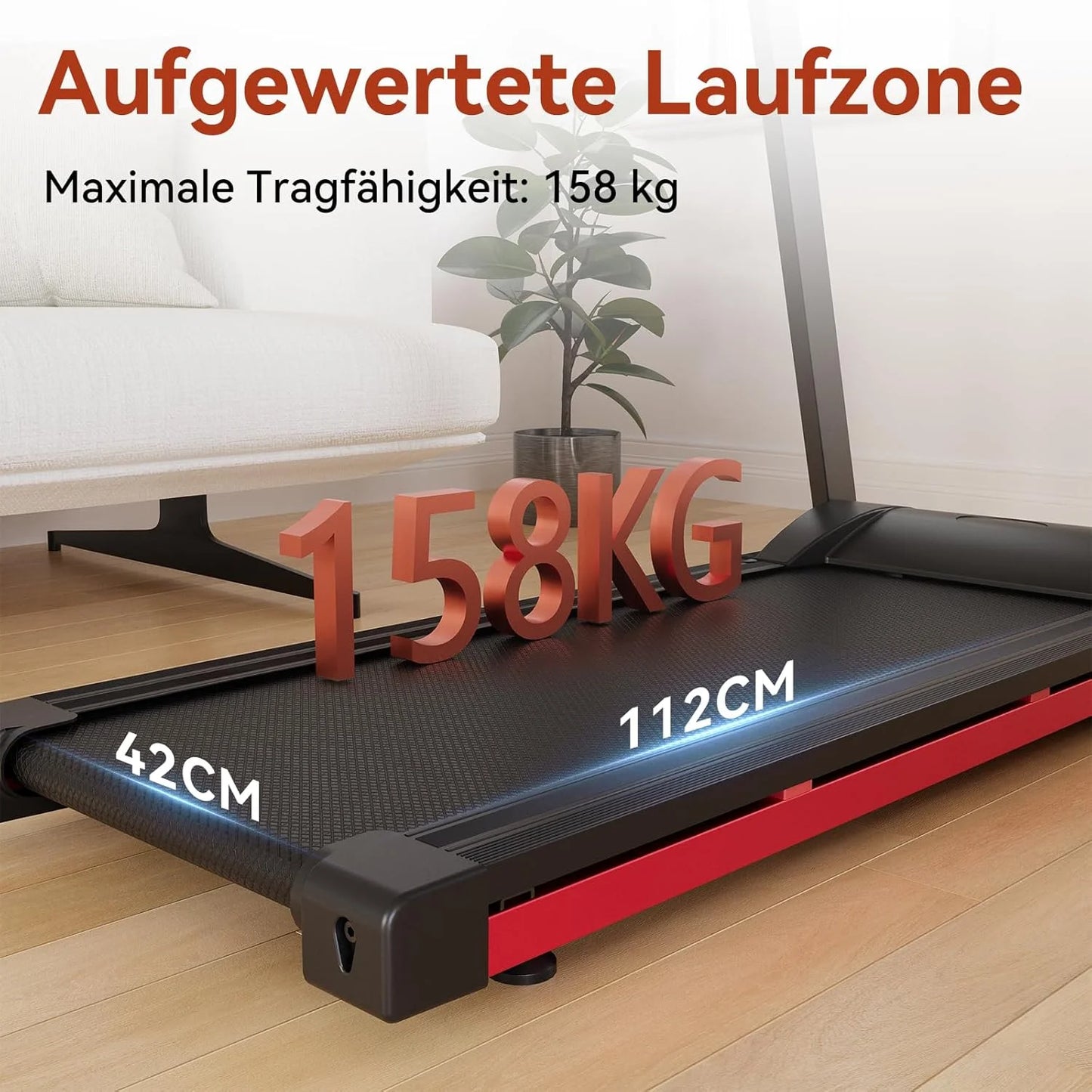 Superun 3.5HP Foldable Treadmill Bluetooth Incline App