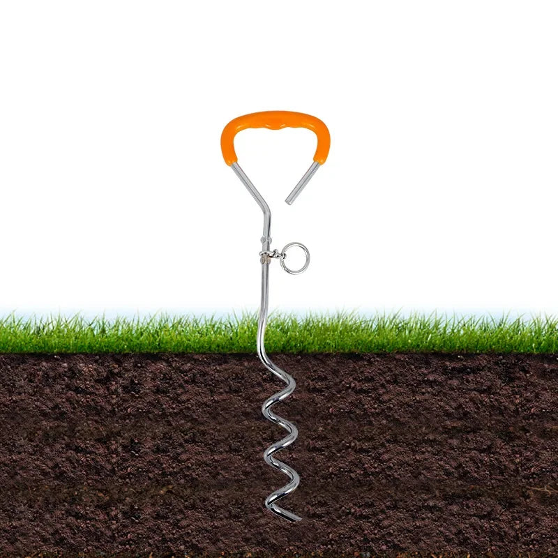 Outdoor Pet Steel Ground Nail Bolt Dog Stake