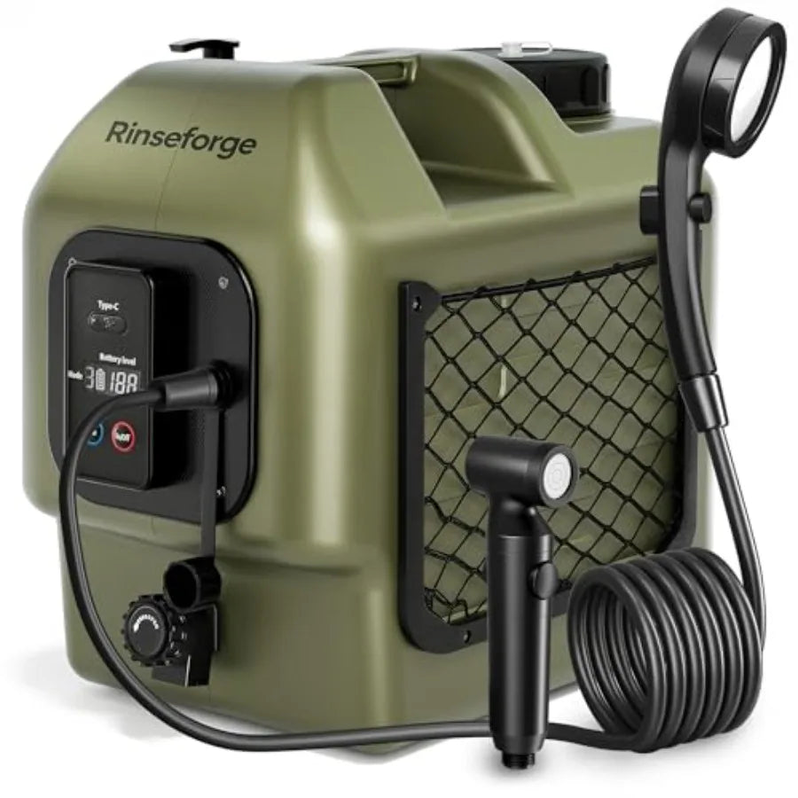 Camping Portable Bucket Shower With 5 Gallon Water Tank