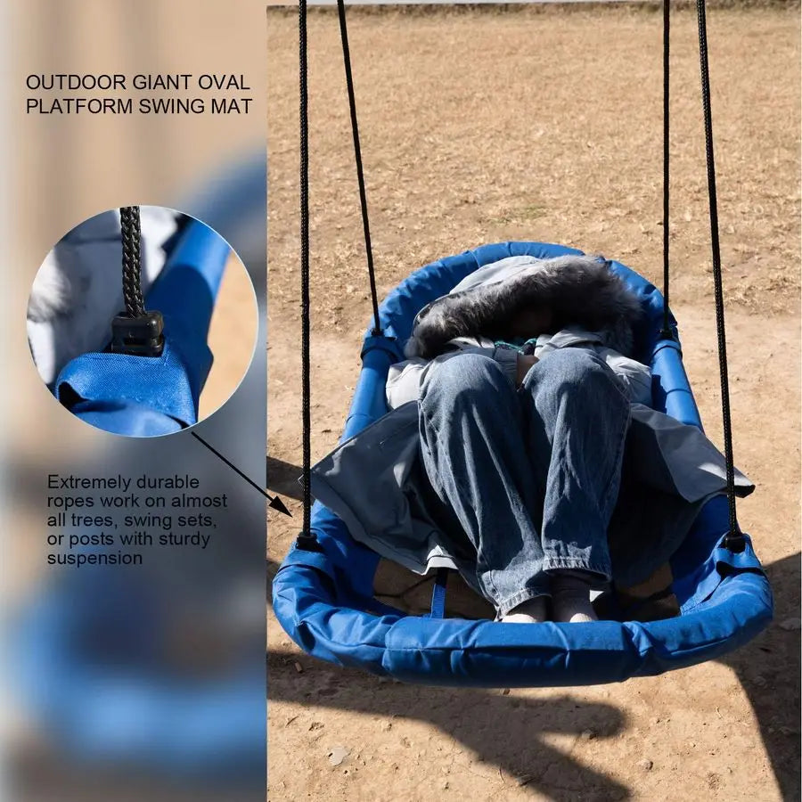 Boat Swing Hanging Hammock Lounger for Backyard and Park