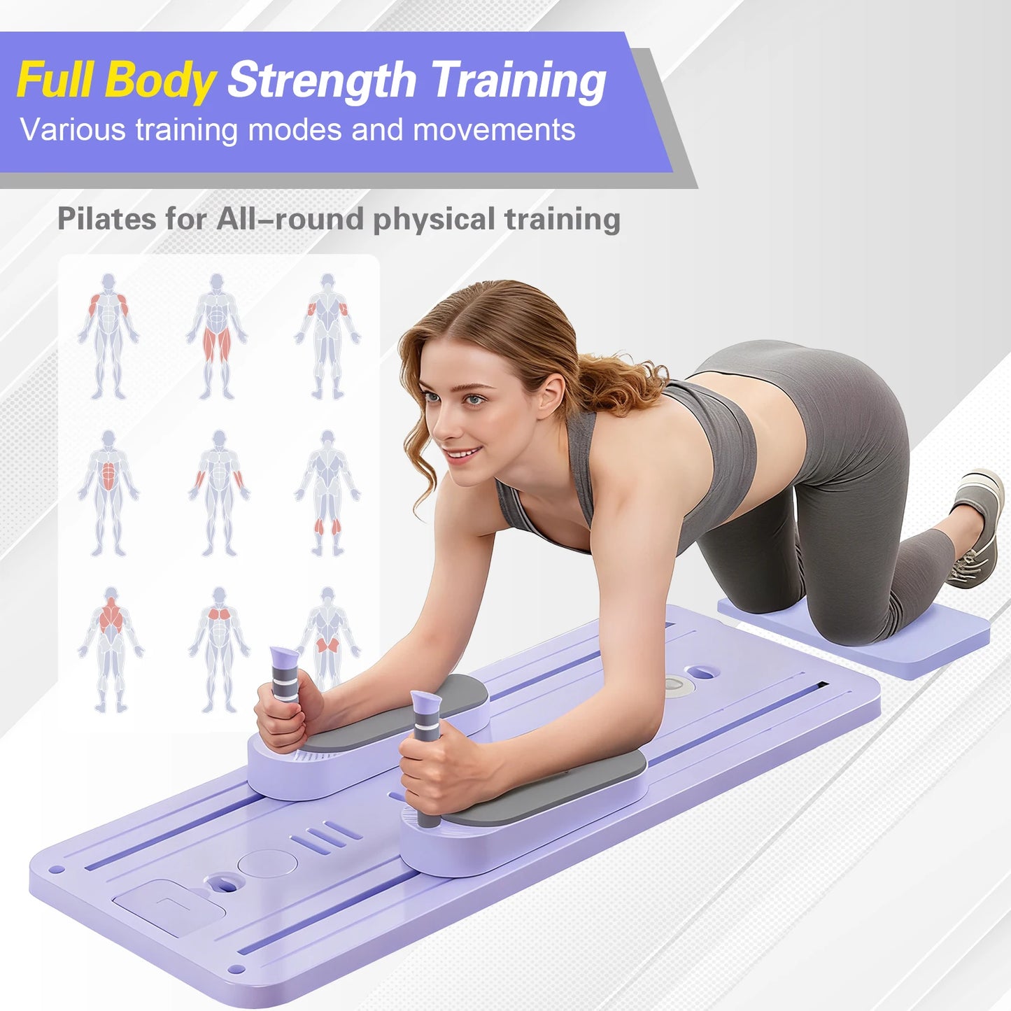Foldable Pilates Bar Ab Board For Full Body Workout