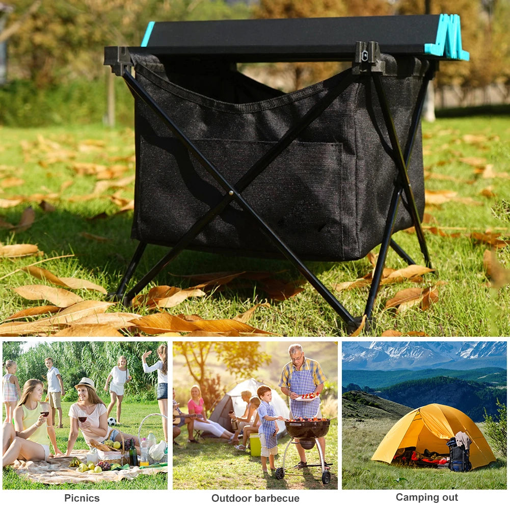 Nylon Hanging Table Storage Pouch For Camping And Picnics