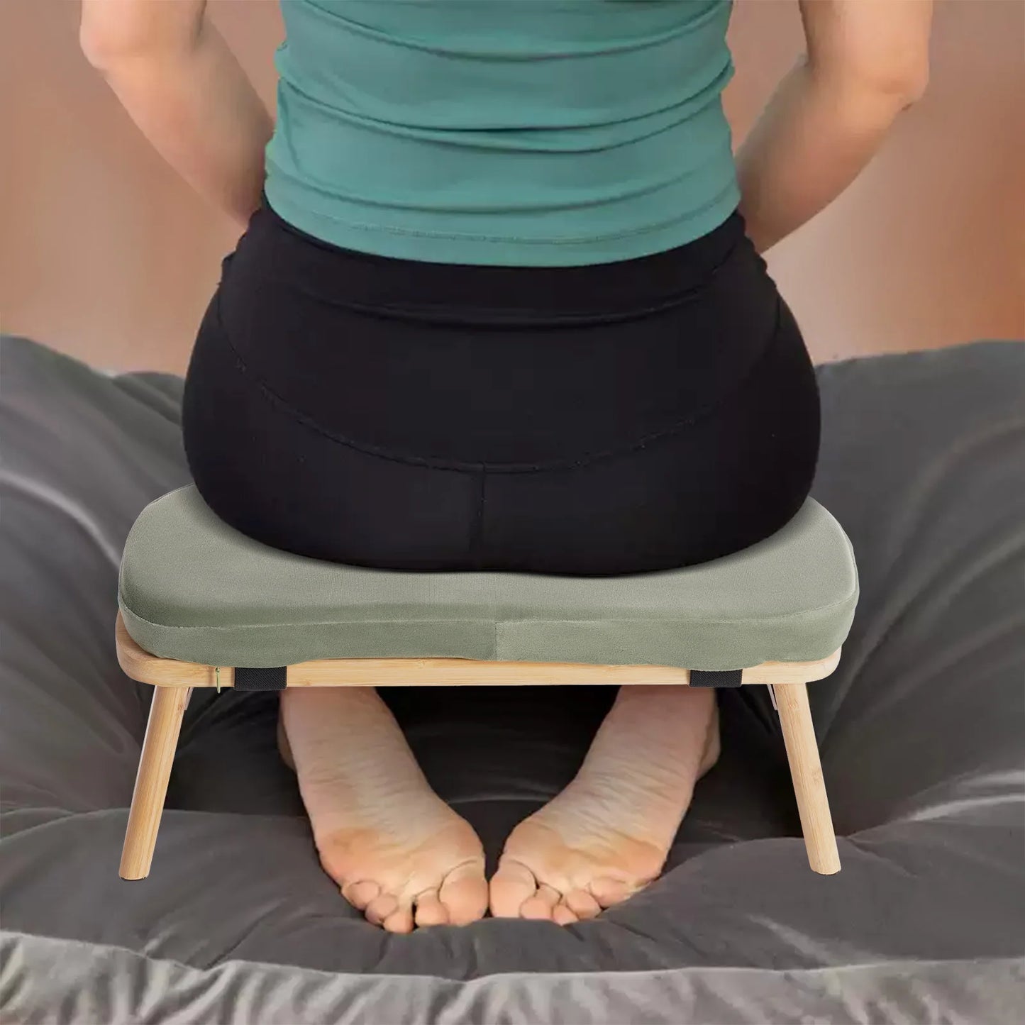 Bymaocar Foldable Meditation Bench For Kneeling Prayer Yoga
