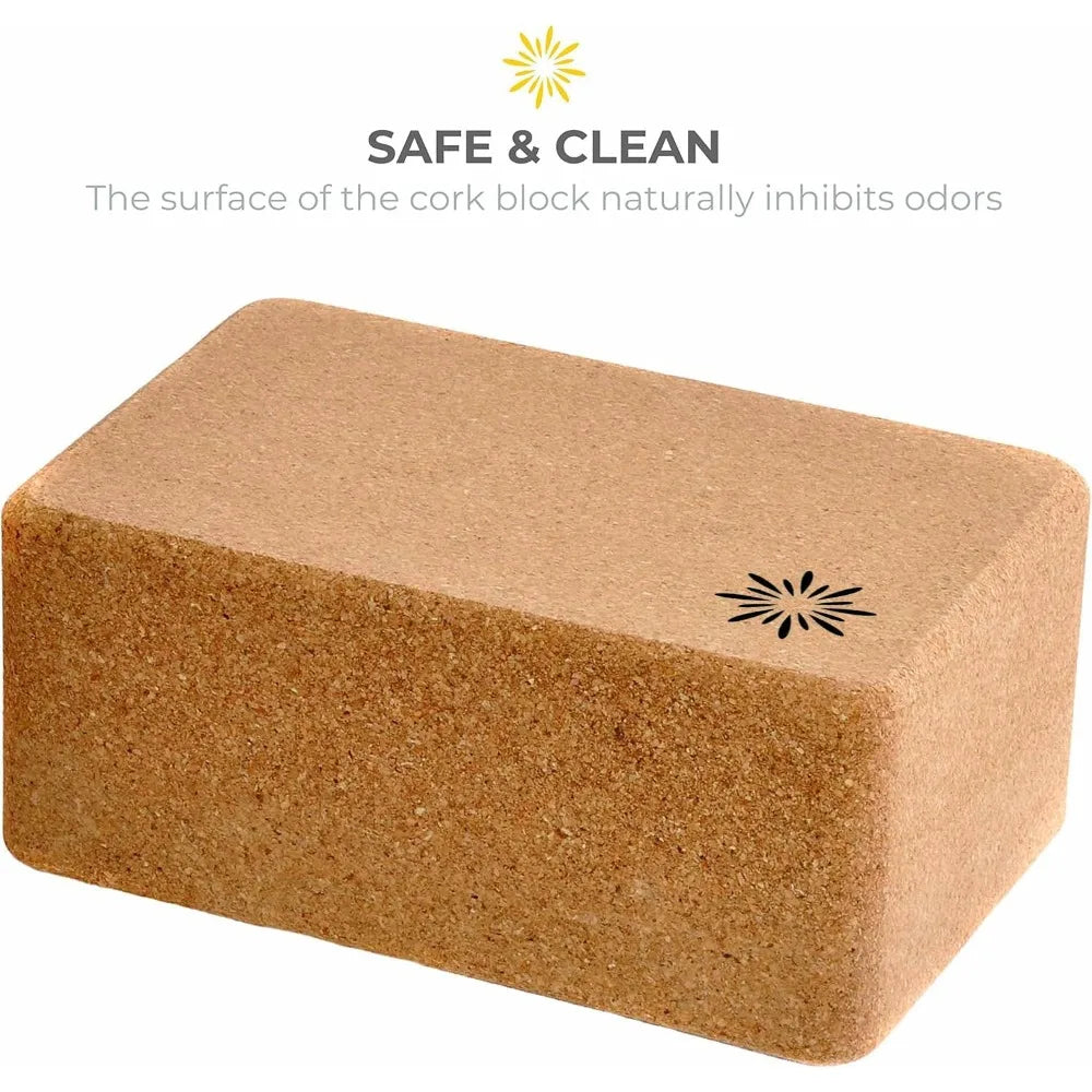 Sunshine Yoga Cork Yoga Block Premium Support For Stretches