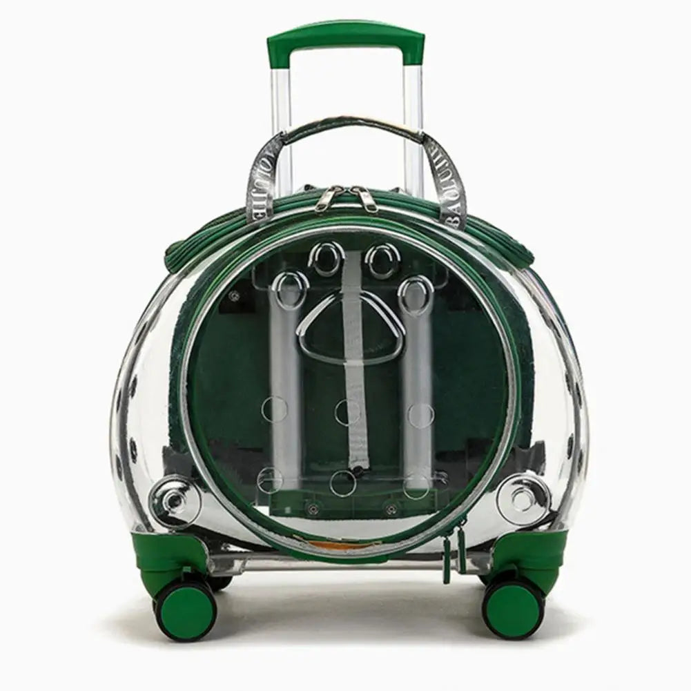 Pet Trolley Case With Ventilation Holes And Silent Wheels