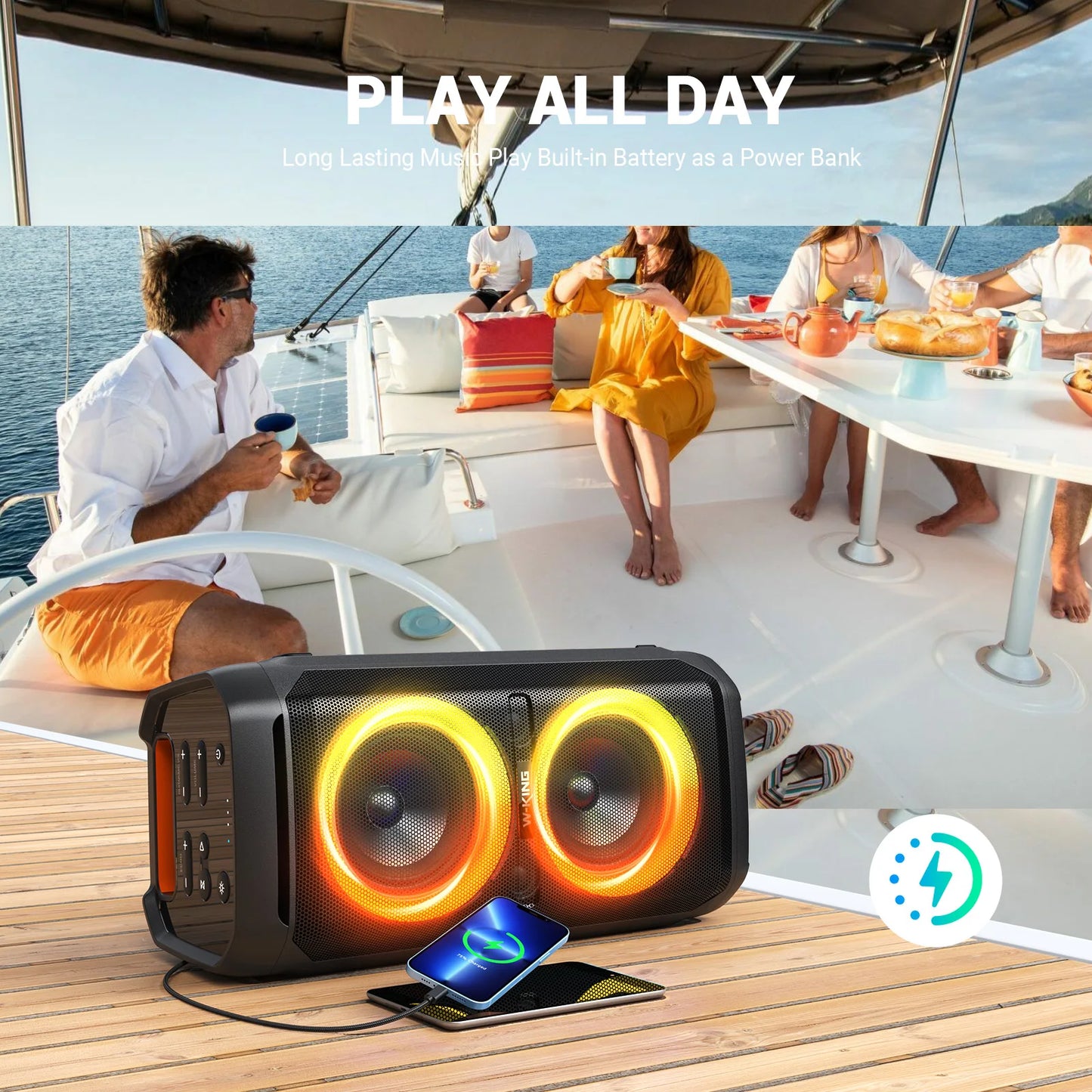 W-King T11 100W RMS Waterproof Bluetooth Speaker