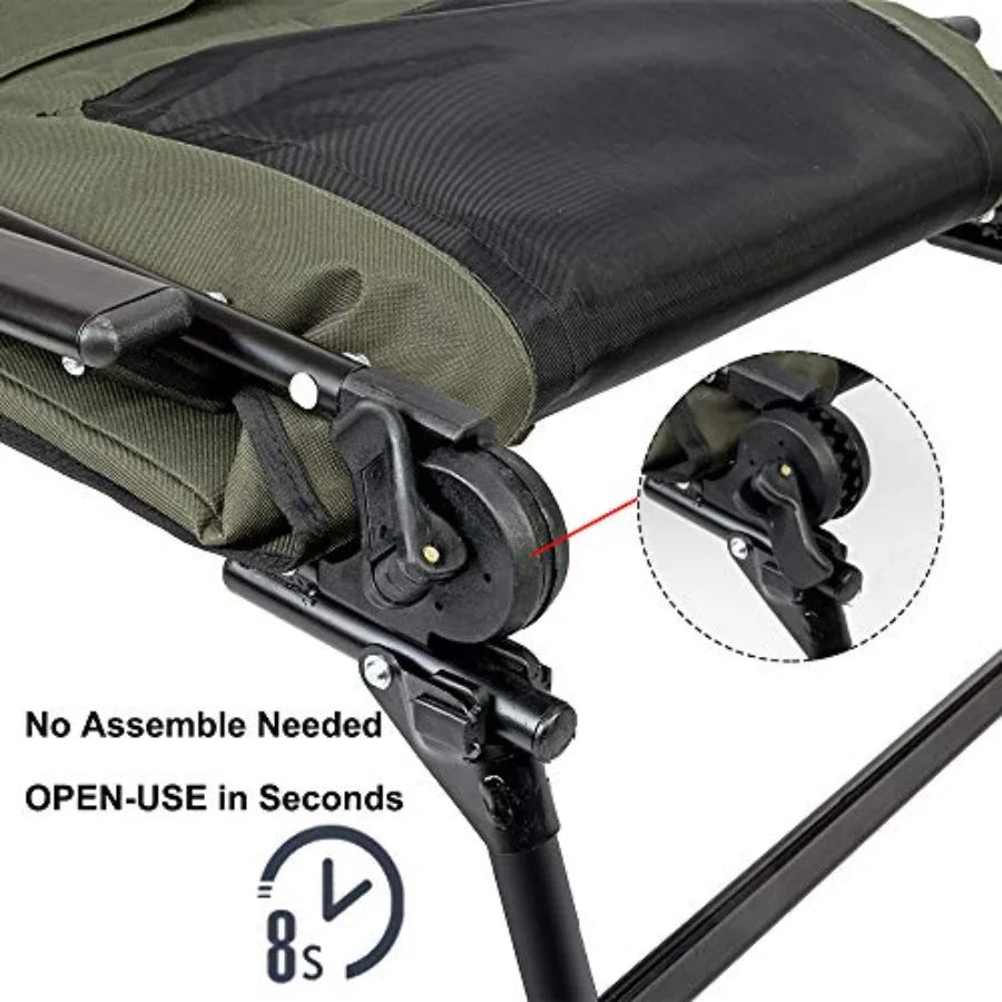 Heavy Duty Fishing Chair With Footrest For Outdoors
