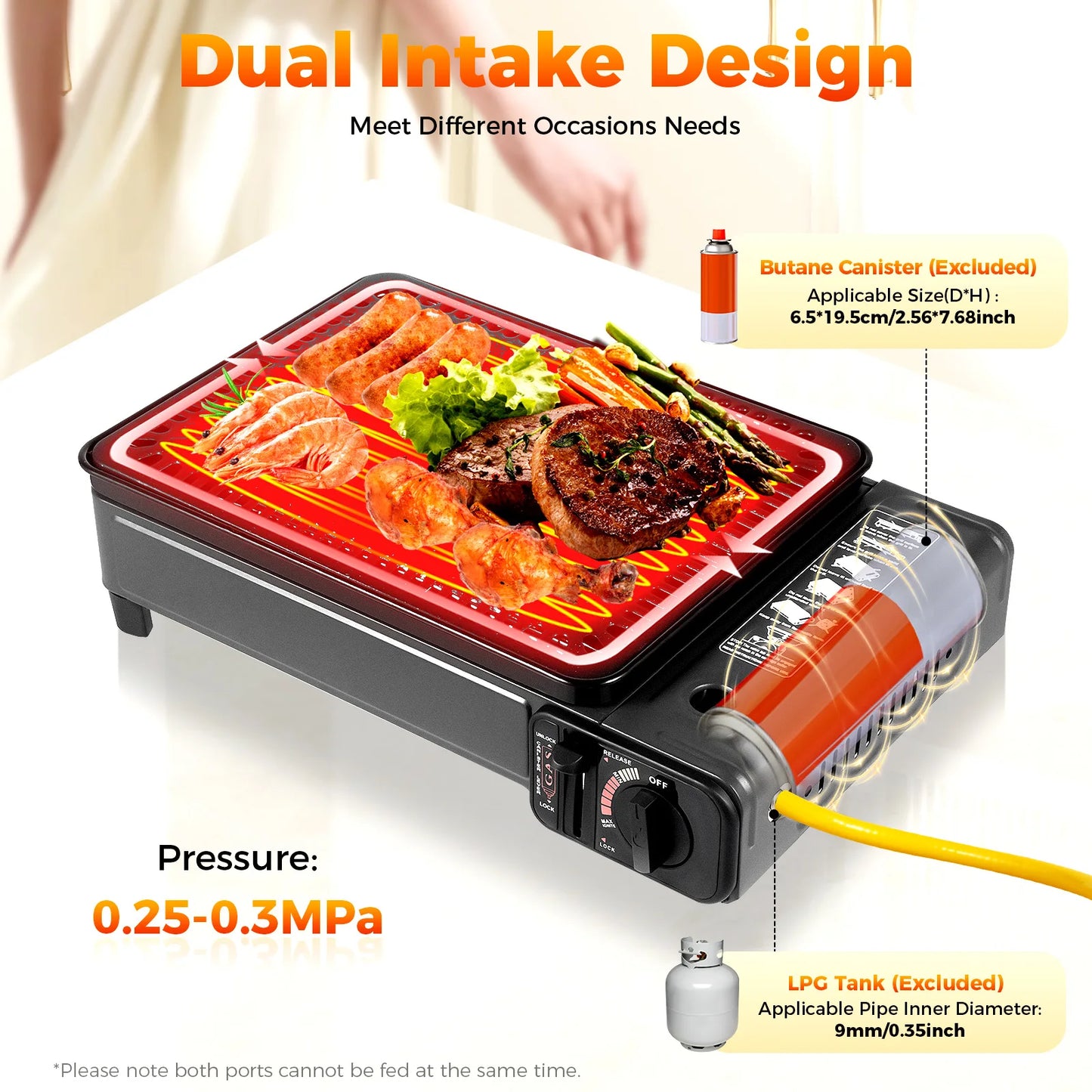 Bymaocar Portable Butane Camping Grill Gas Stove Outdoor