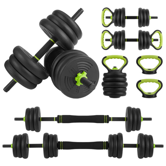 Adjustable Dumbbell Set 66 Lbs With Barbell Connector