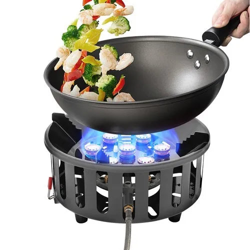 Portable Camping Stove With 3 Adapters 72000 BTU Windproof