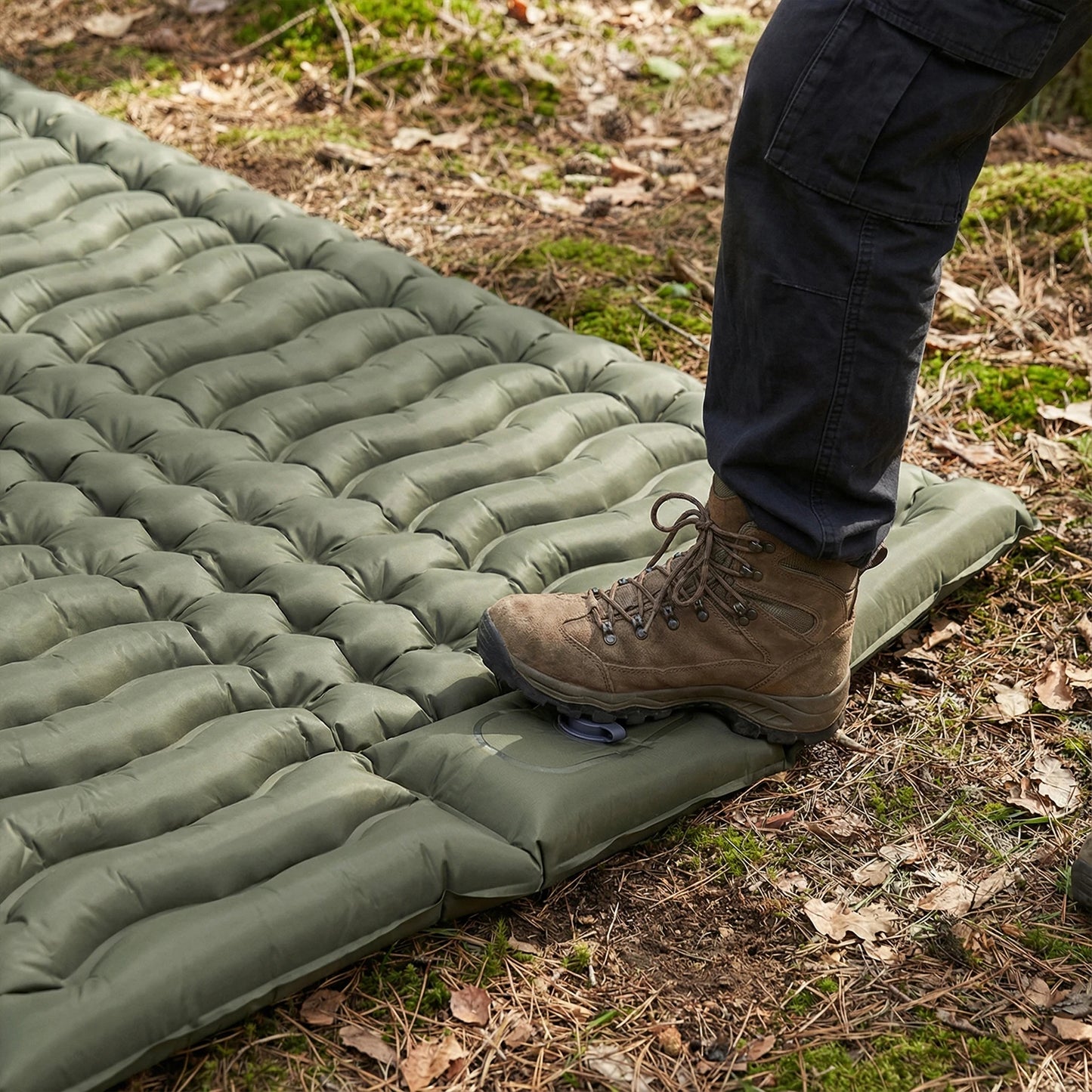Camping Mat With Pillow Folding Air Sleeping Pad And Pump