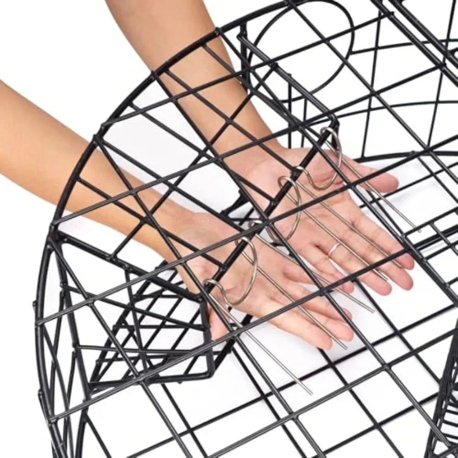 Crab Trap Pot With Vinyl Coated Steel Wire Three Tunnels