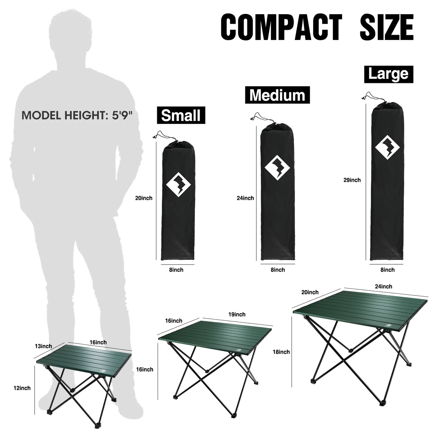 VILLEY Ultralight Portable Camping Side Table Aluminum