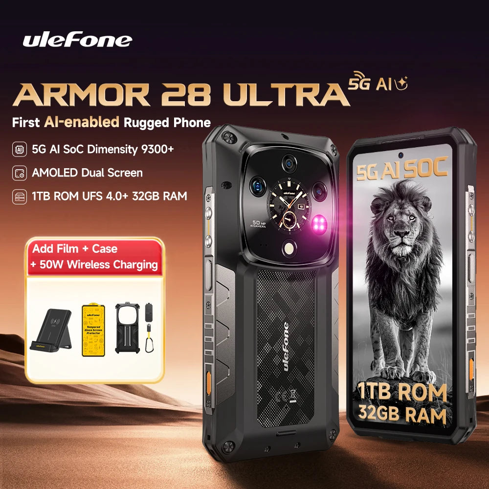 Ulefone Armor 28 Ultra AI 5G Rugged Phone 1TB ROM 32GB RAM
