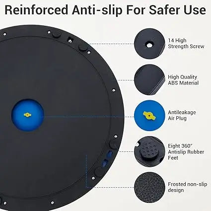 Half Exercise Ball With Non-Slip Base And Bands