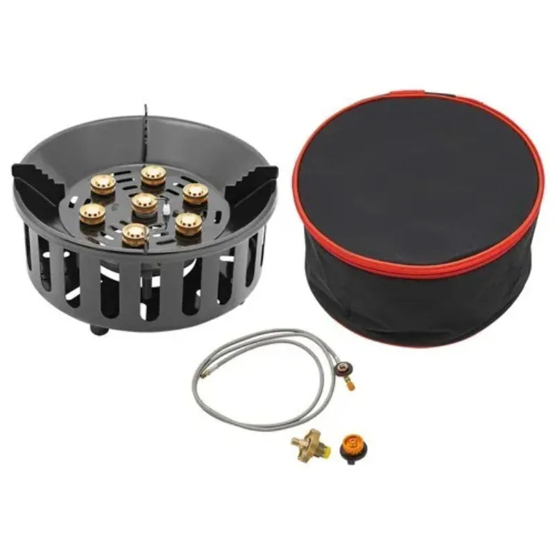 Portable Camping Stove With 3 Adapters 72000 BTU Windproof