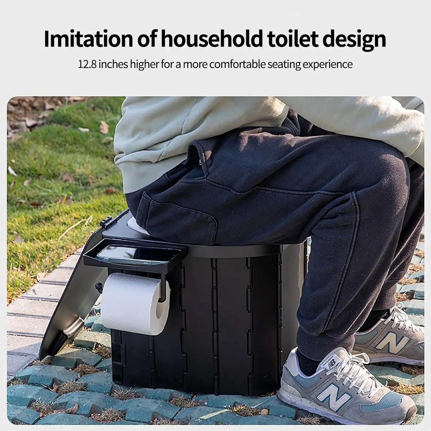Lightweight Portable Toilet With PU Cushion For Camping