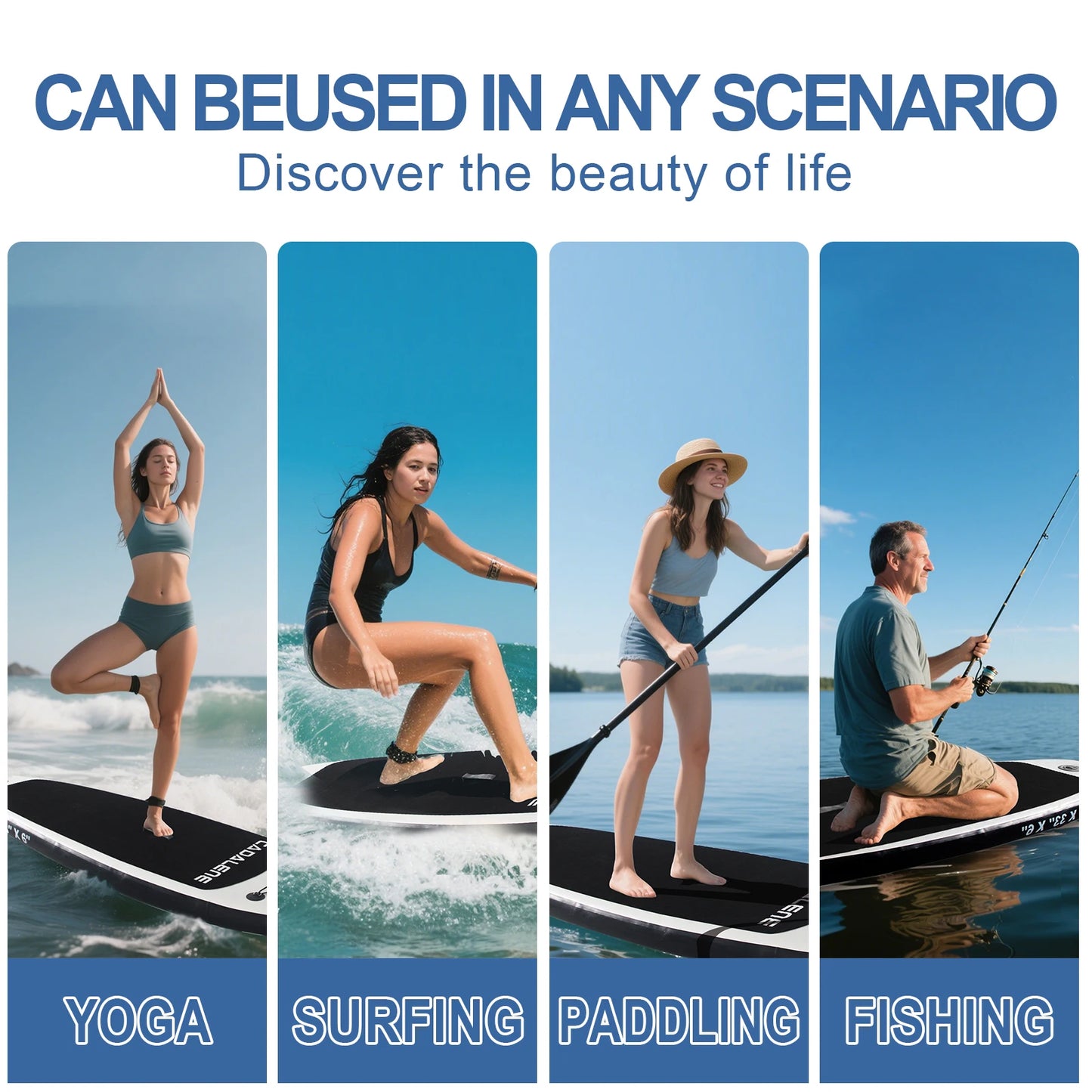CADALENE Inflatable Stand Up Paddle Board With Accessories