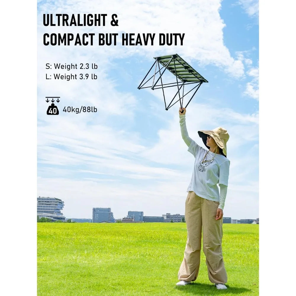 XIUWO Ultralight Aluminum Folding Camp Table For Outdoor Use