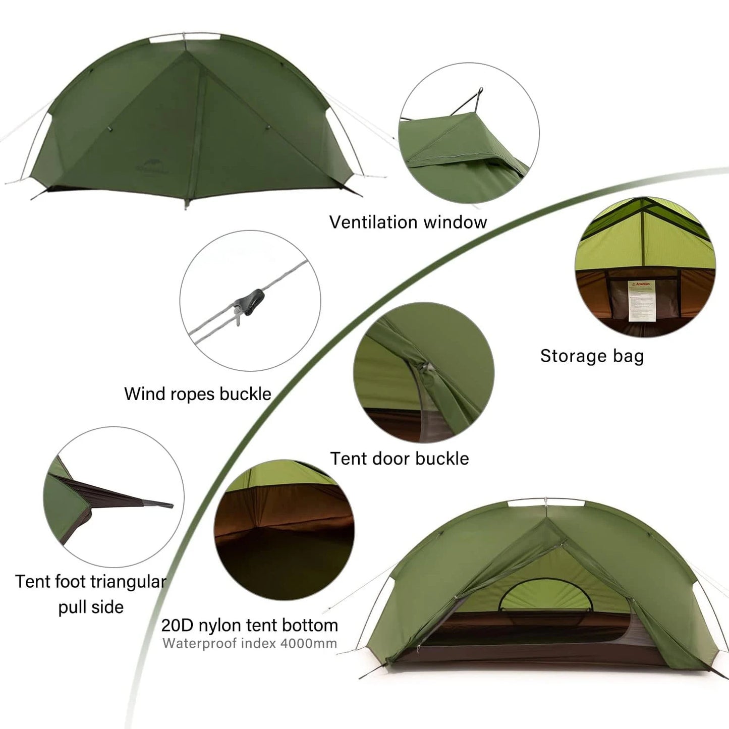 Naturehike Ultralight Camping Tent Waterproof Canopy